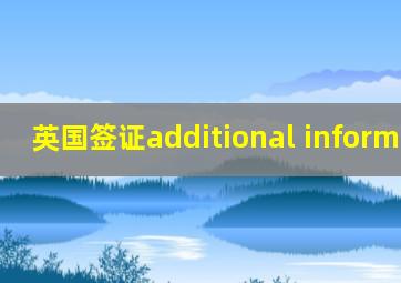 英国签证additional information